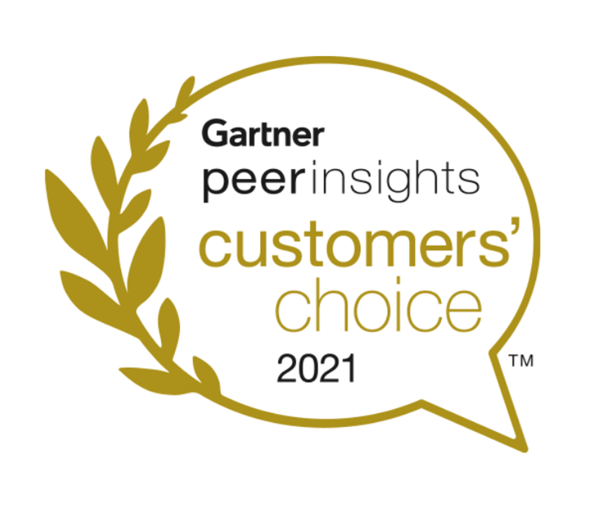 Insignia del reconocimiento Gartner Peer Insights Customers' Choice 2021