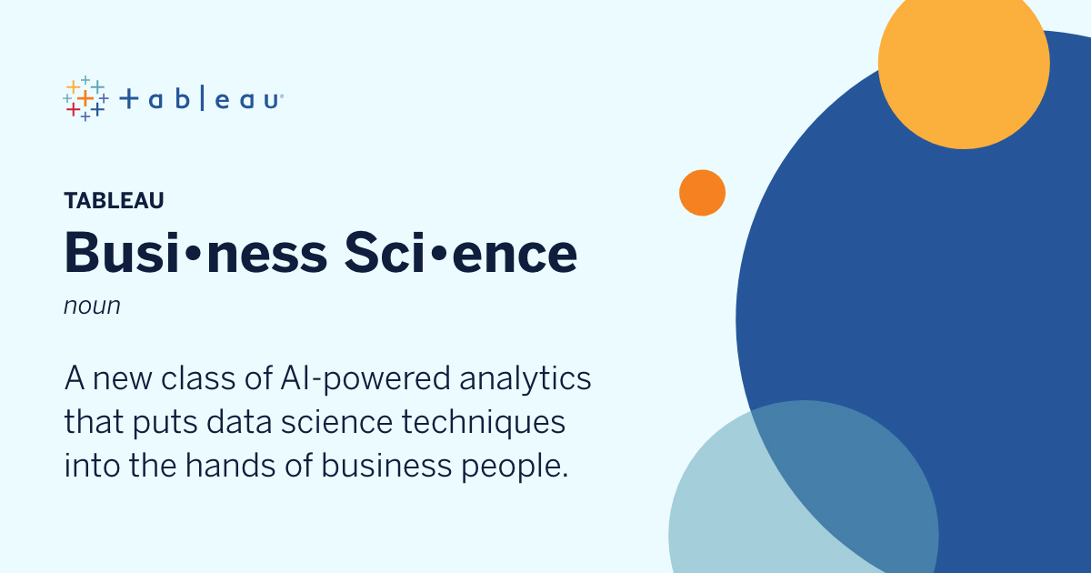 What is Tableau Business Science