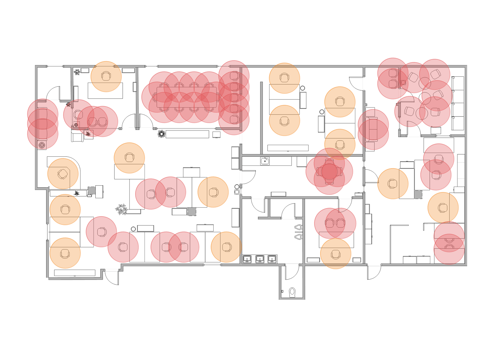 Visualization of floor plan during Covid-19