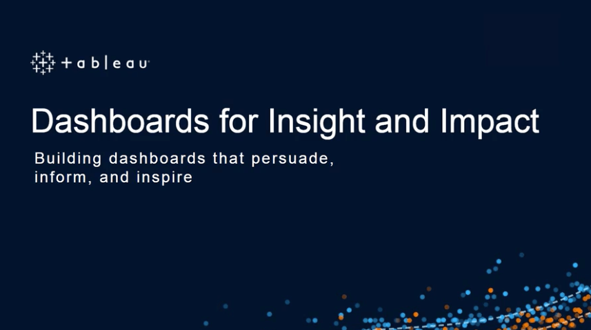Navigate to Dashboards for insight and impact