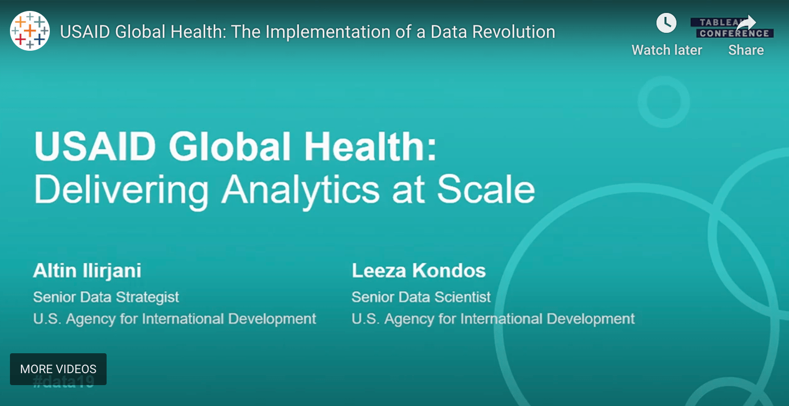 瀏覽至 USAID: Delivering Analytics at Scale